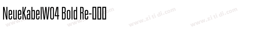 NeueKabelW04 Bold Re字体转换